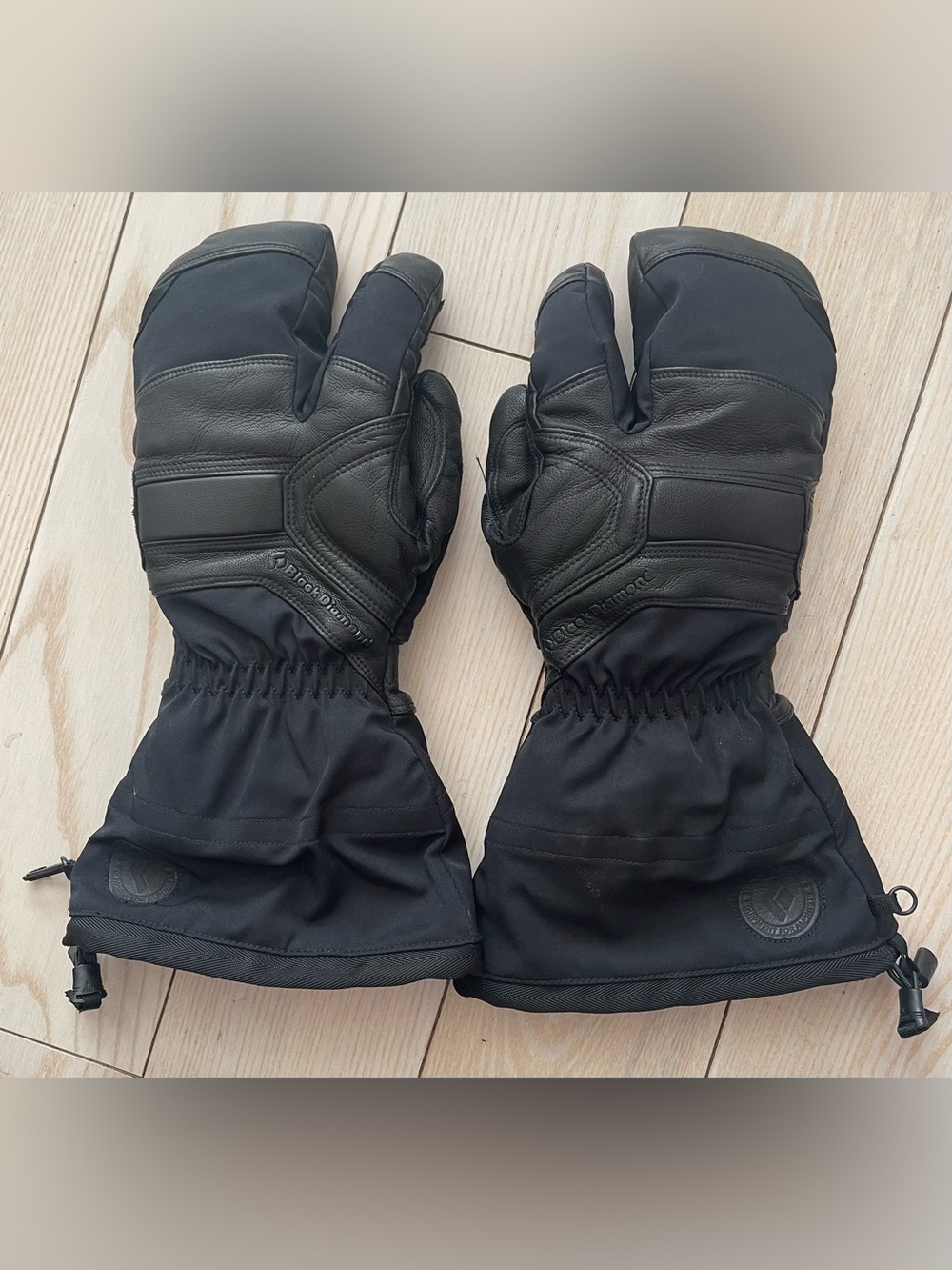 Black Diamond Black Leather Guide Finger Gloves-M’s XL